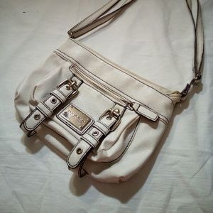 White leather purse with Buckles